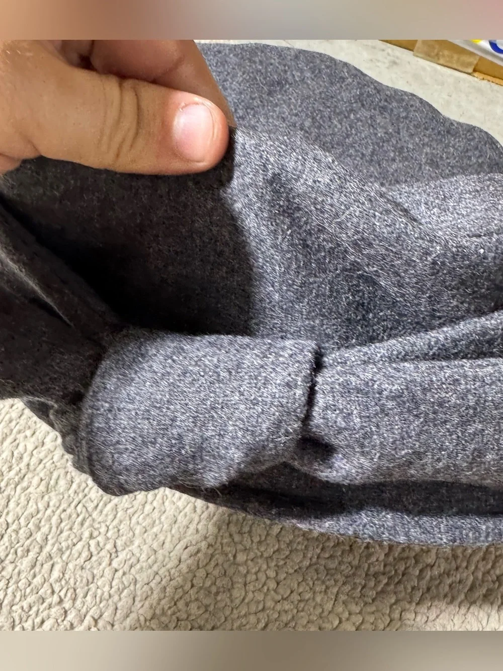 Victorian Trading Co Hat Womens OS Gray Wool Blend‎ Lined Bow Accent Fancy Cap